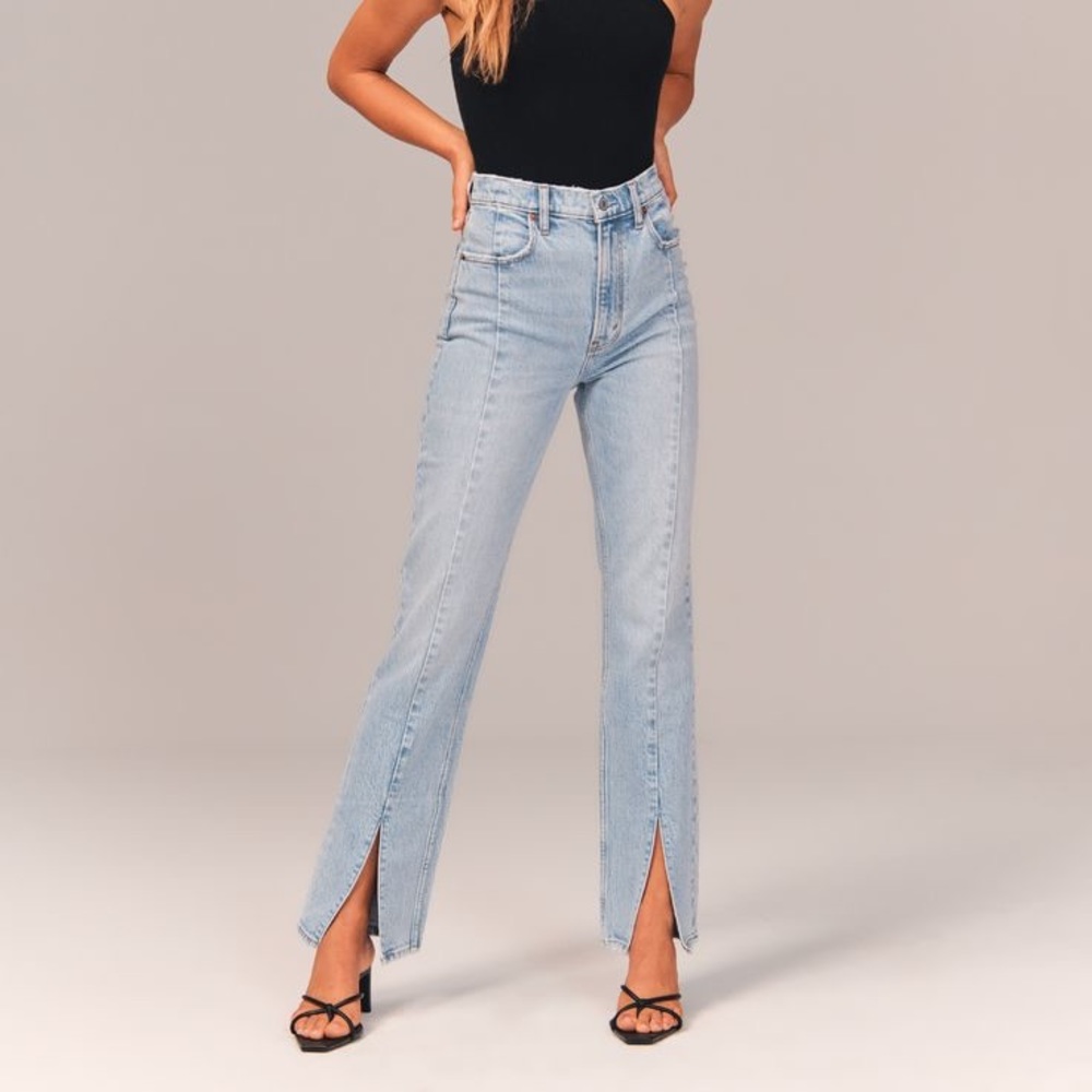 Abercrombie Split Hem 90s straight jean